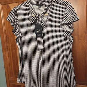 Adrianna Papell Black and White Women's Top